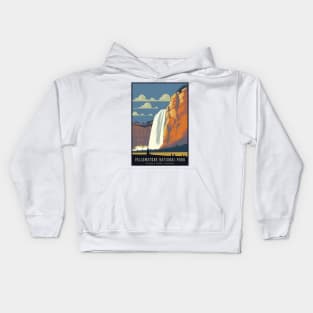 Yellowstone National Park Vintage Poster Kids Hoodie